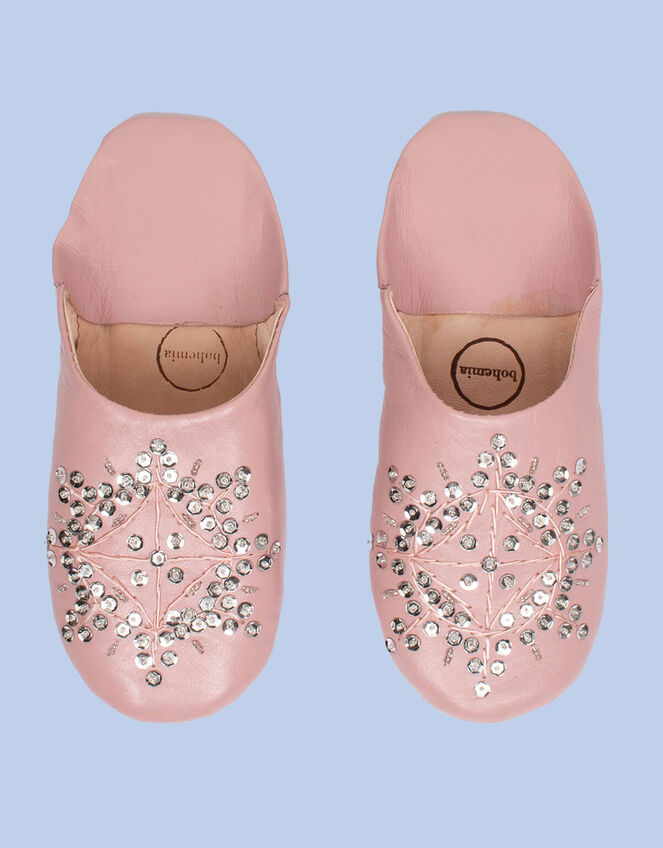 Bohemia Design Moroccan Babouche Sequin Slippers Pink