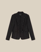 Mallory Military Jacket, Black (BLACK), large