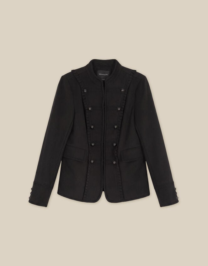 Mallory Military Jacket, Black (BLACK), large