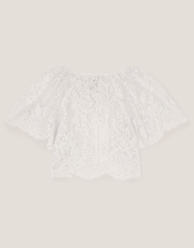Lola Lace Short Sleeve Jacket, Ivory (IVORY), large