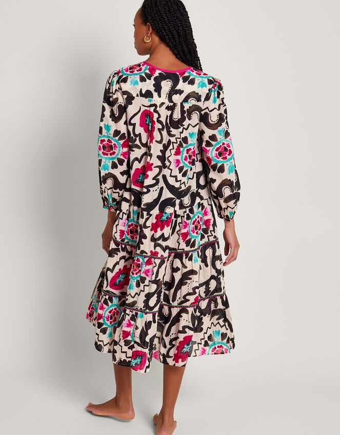 Avelle Print Kaftan, Black (BLACK), large