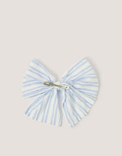 Stripe Bow Hair Clip, , large