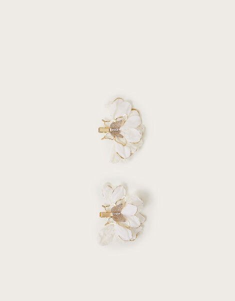 2-Pack Lace Flower Butterfly Hair Clips, , large