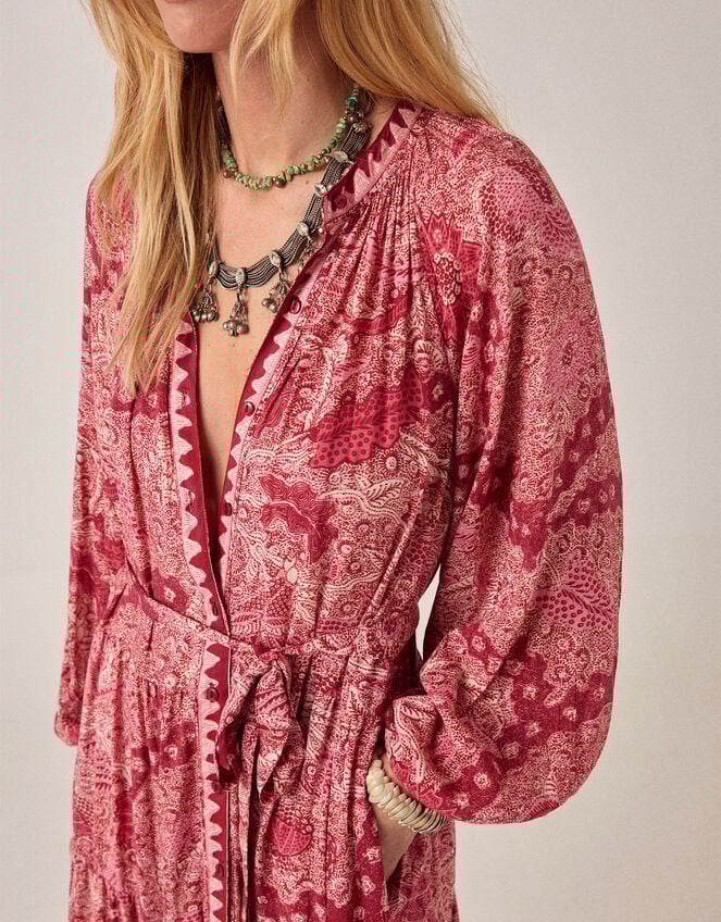 Maison Hotel Tina Paisley Maxi Dress, Red (RED), large