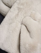 Rino & Pelle Stip Faux Fur Scarf, , large