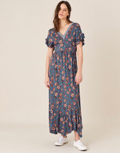 Etty Floral Jersey Maxi Dress, Blue (NAVY), large