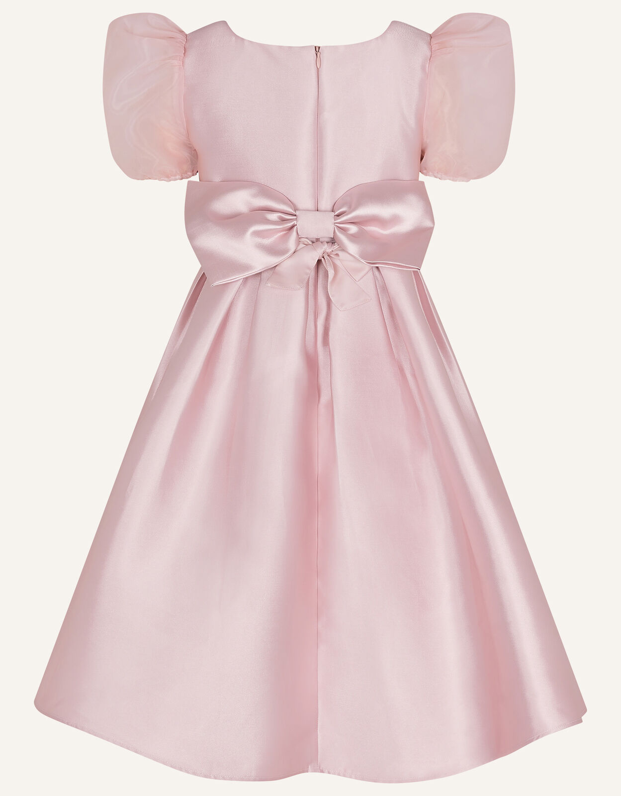 Camilla Duchess Twill Puff Sleeve Dress Pink