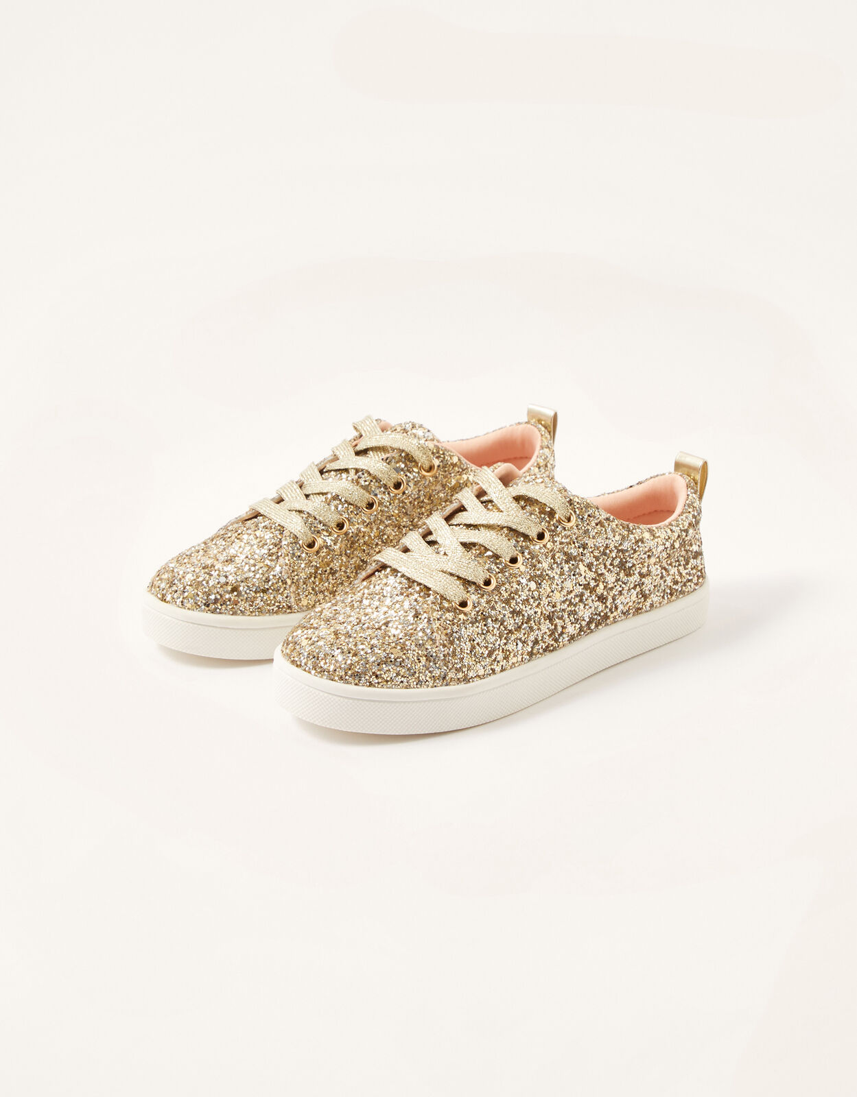 Ladies gold sales trainers