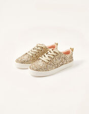 Glitter Trainers, Gold (GOLD), large