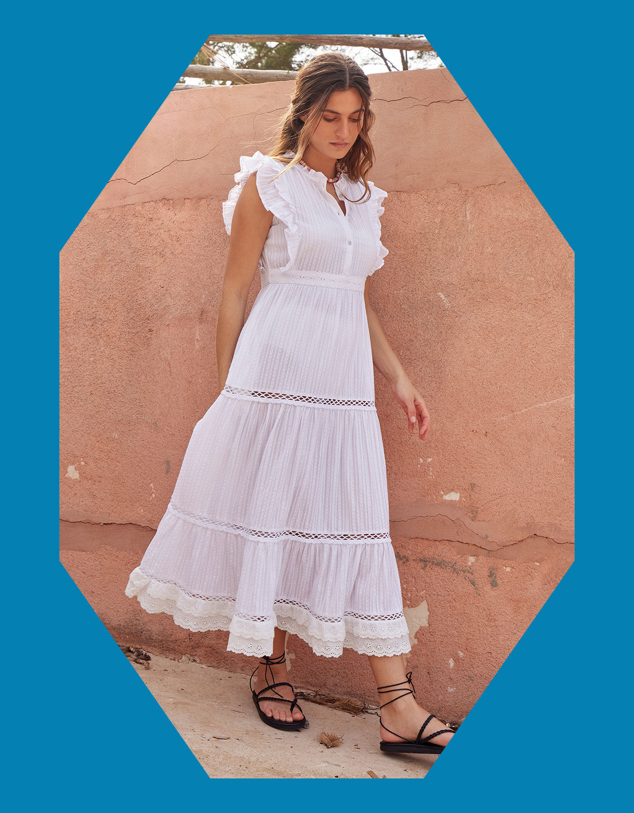 White cotton beach dress outlet