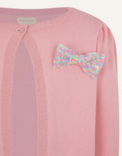 Rainbow Sequin Bow Bolero, Pink (PINK), large