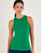 Jersey Cami Tank Top with LENZING™ ECOVERO™, Green (GREEN), large