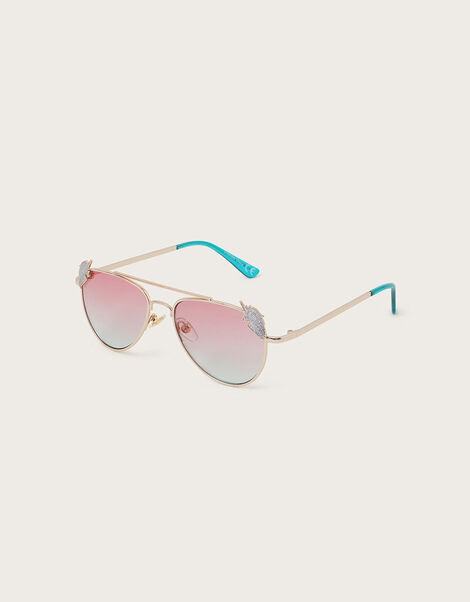 Unicorn Embellished Sunglasses with Case, , large