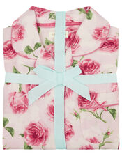 Rose Flannel PJ Set in Organic Cotton, Pink (PINK), large