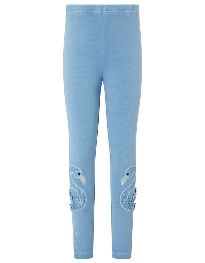 Flamingo Garment Dye Leggings, Blue (BLUE), large