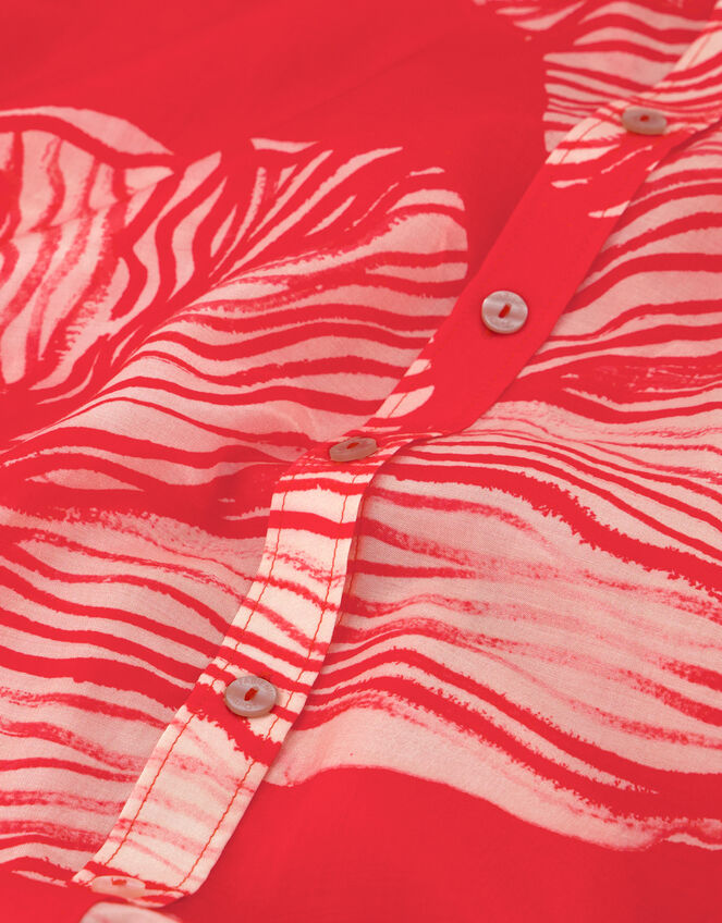 Fabienne Chapot Denis Shell Print Shirt Dress, Red (RED), large