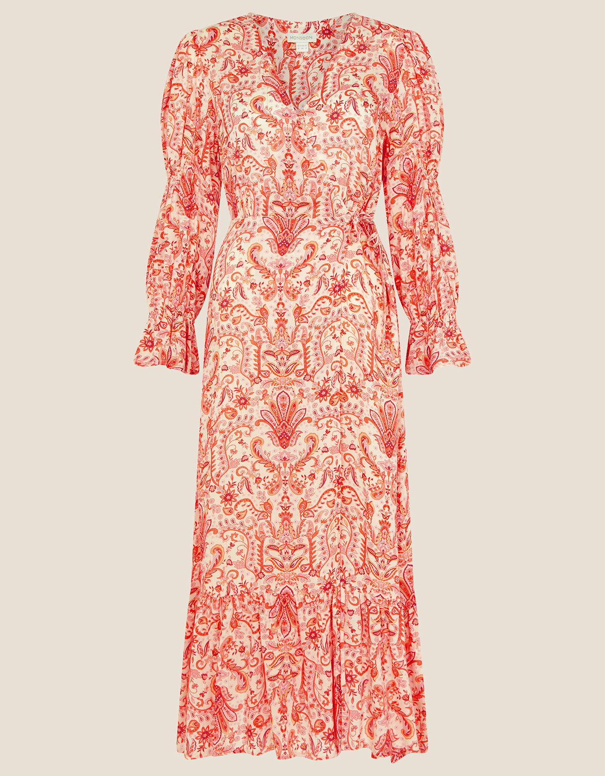 Monsoon orange lace dress clearance