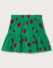 Strawberry Velour Skirt, Green (GREEN), large