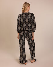 Traffic People Paddle Print Jacket, Black (BLACK), large