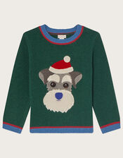 Textured Dog Jumper, Green (GREEN), large