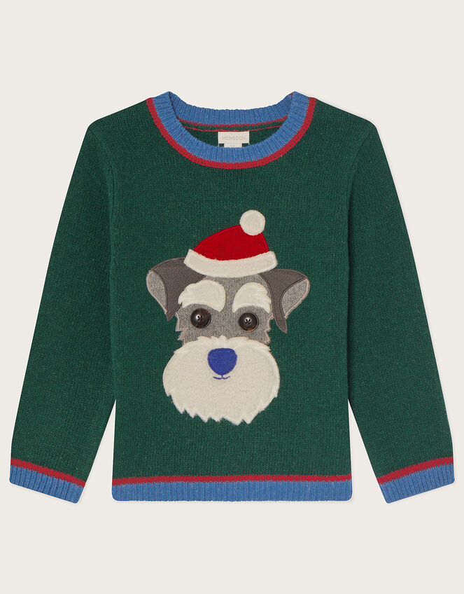Textured Dog Jumper, Green (GREEN), large