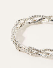 Diamante Twist Bridesmaid Bracelet, , large