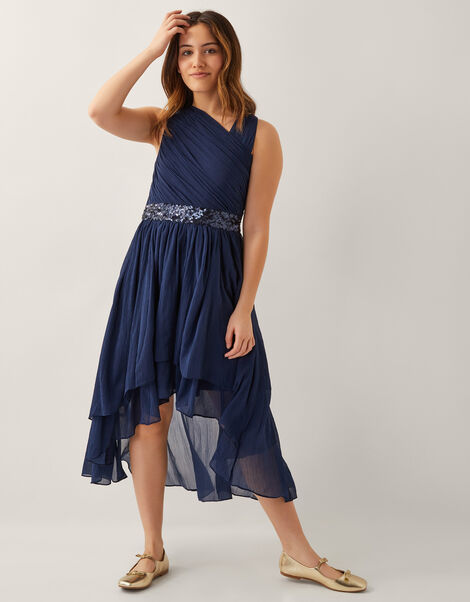 Abigail One-Shoulder Prom Dress, Blue (NAVY), large