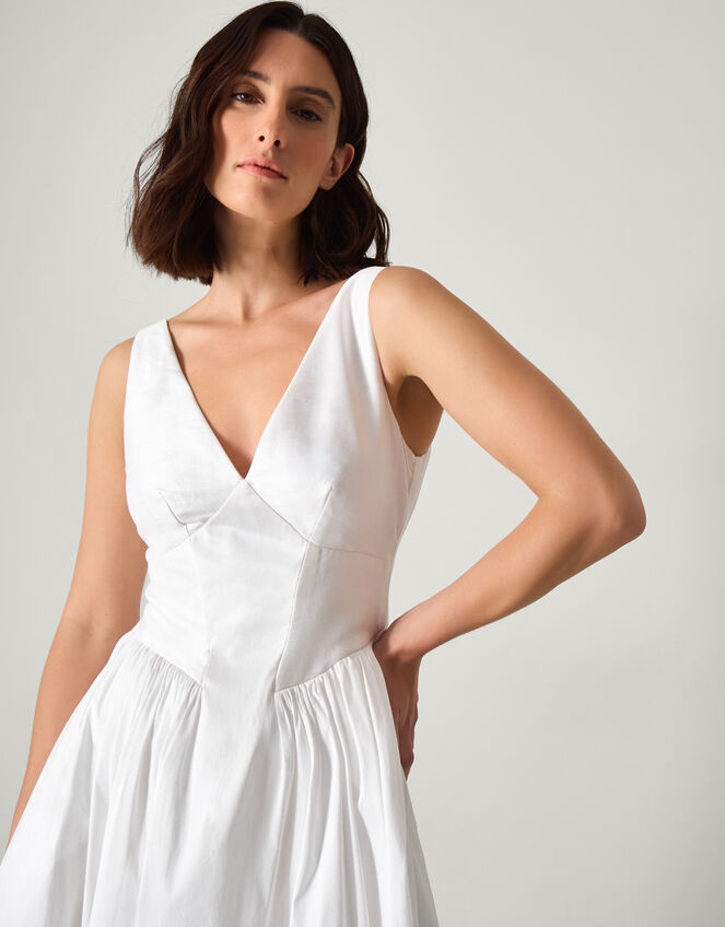 Colette Midi Wedding Dress, Ivory (IVORY), large