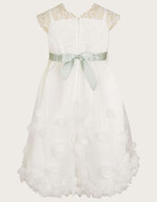 Margot Lace 3D Roses Dress, Ivory (IVORY), large