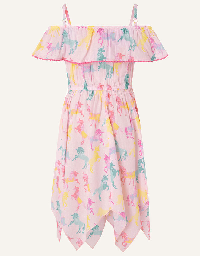 Misty Unicorn Dress in Organic Cotton , Pink (PALE PINK), large