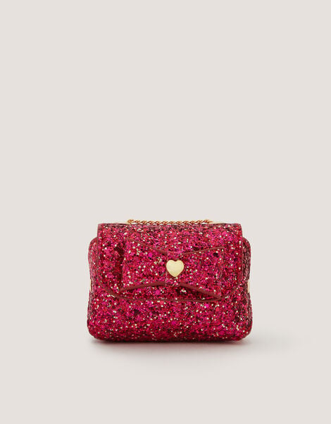 Mini Glitter Crossbody Bag, Red (CHERRY), large
