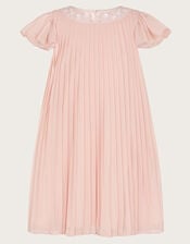 Nellie Pleated Bridesmaid Dress, Pink (PINK), large