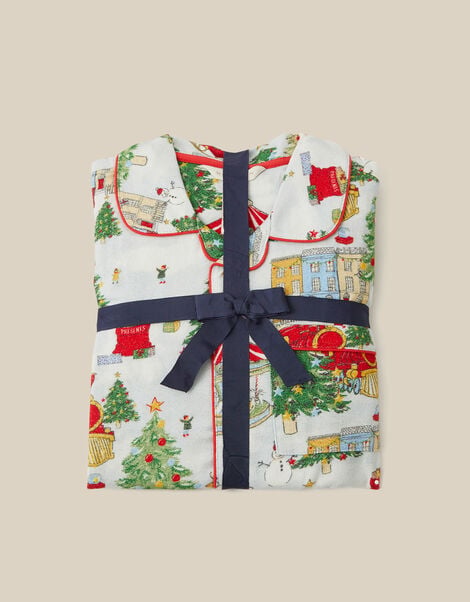 Christmas Tree Long Pyjamas Set, Ivory (IVORY), large