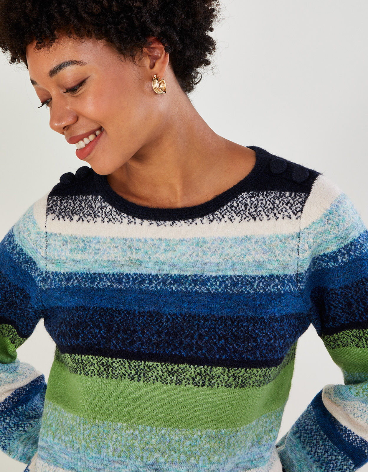 Red and green striped jumper sale
