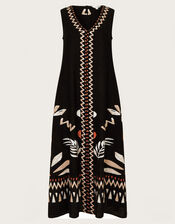 Carlotta Midi Dress, Black (BLACK), large