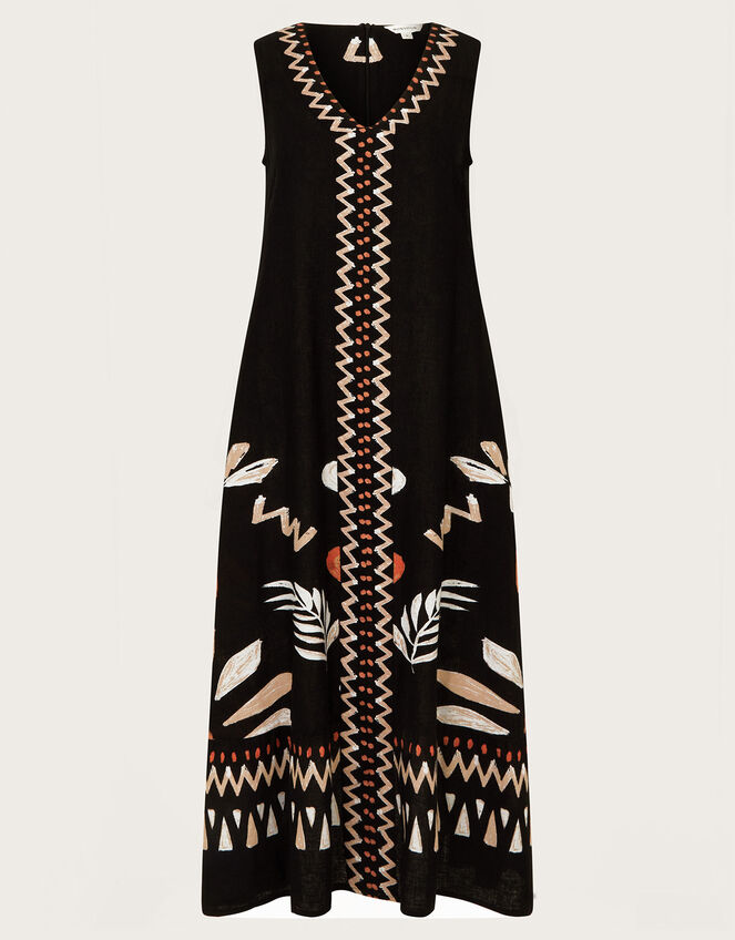Carlotta Midi Dress, Black (BLACK), large