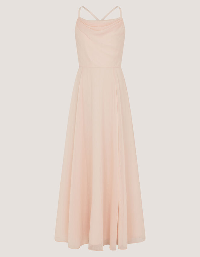 Cali Cowl Neck Prom Dress, Pink (PALE PINK), large