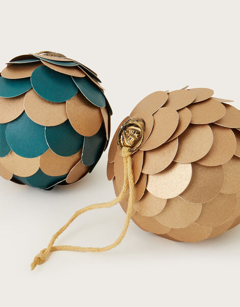 Paper Feather Bauble 2 Pack, , large
