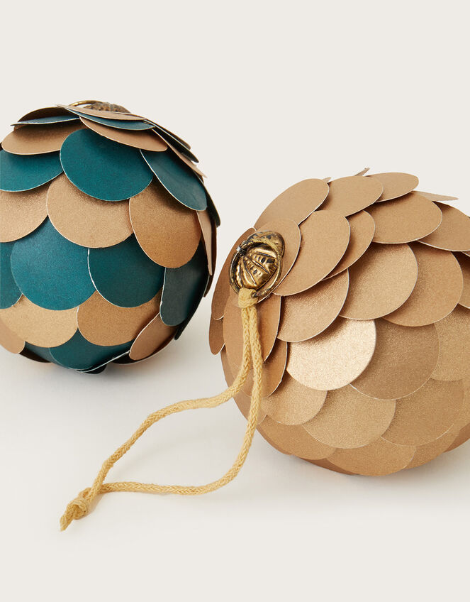 Paper Feather Bauble 2 Pack, , large