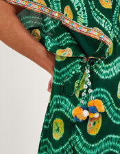 Bandhani Tie Dye Dress with LENZING™ ECOVERO™, Green (GREEN), large