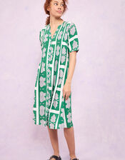 East Ula Print Dress, Green (GREEN), large