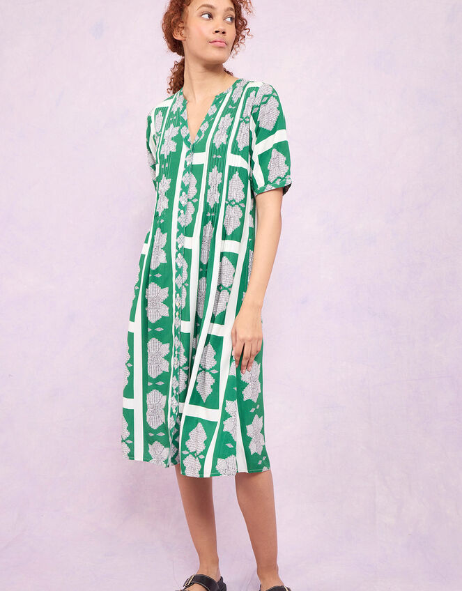 East Ula Print Dress, Green (GREEN), large