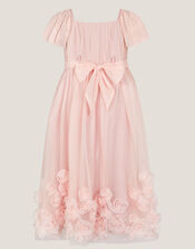 Evangaline Rose Appliqué Tulle Dress, Pink (PINK), large