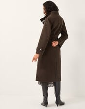 Tia Funnel Trench Coat, Brown (CHOCOLATE), large