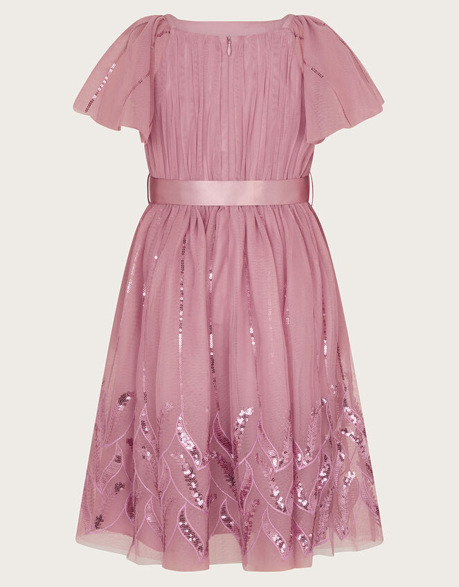 Layla Sequin Stitch Dress, Pink (DUSKY PINK), large