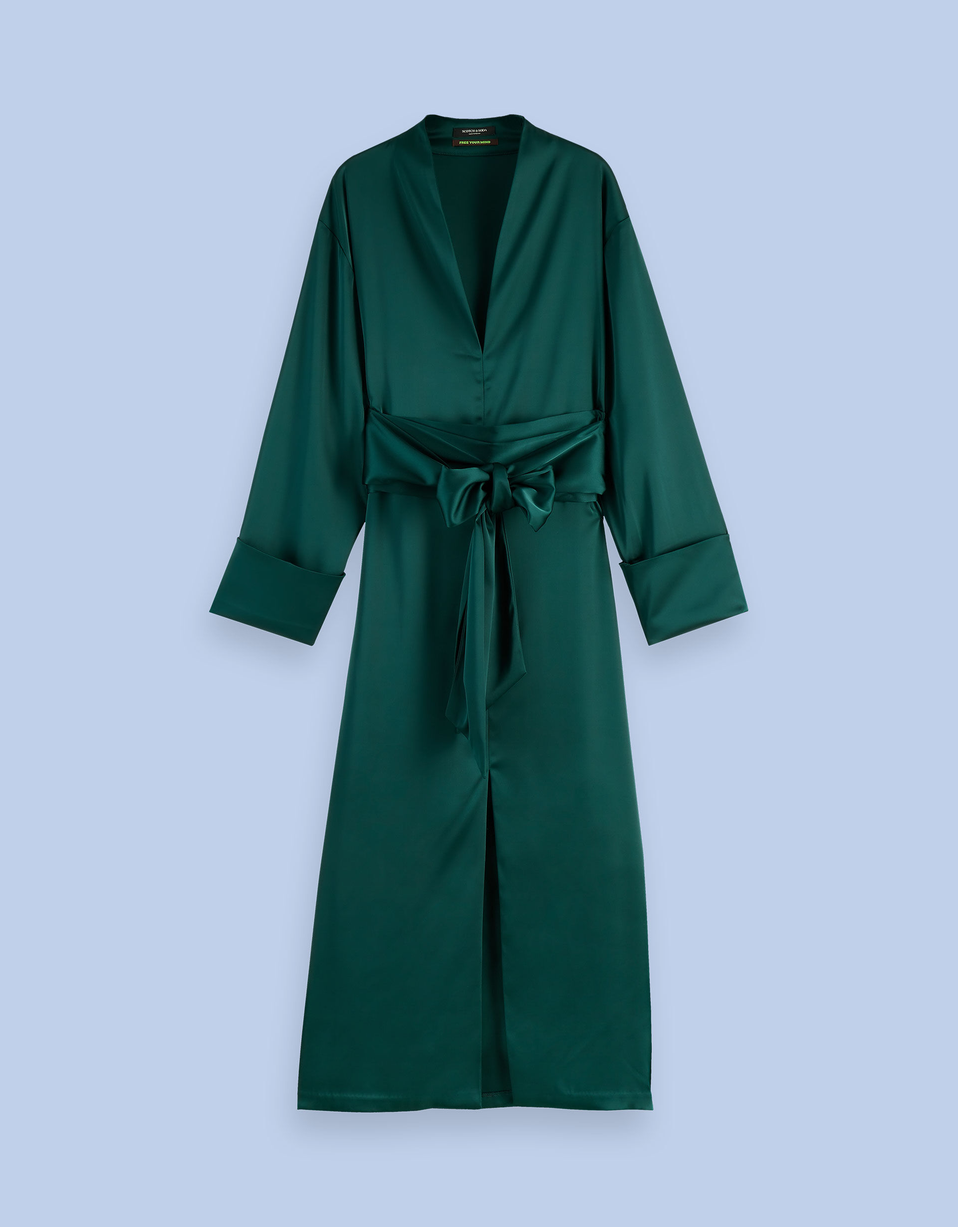 Scotch and Soda Kimono Midi Dress Green