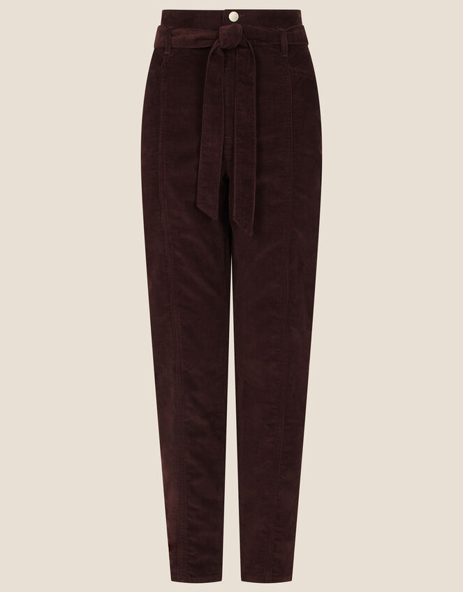 Chocolate Cord Straight Trousers, Brown (CHOCOLATE), large