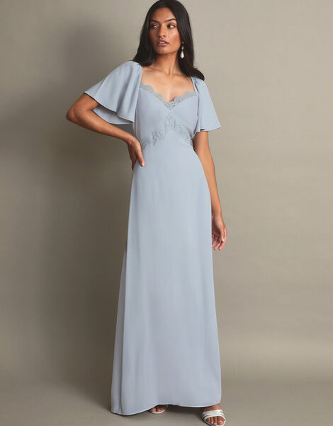 Charlotte Crepe Maxi Dress, CLOUD, large