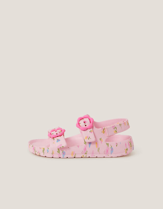 Floral EVA Buckle Sandals, Pink (PINK), large