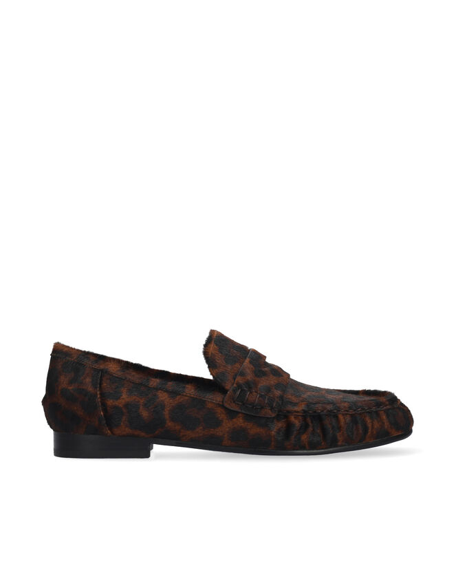 Bibi Lou Lyra Leopard Print Pony Loafers, Leopard (LEOPARD), large